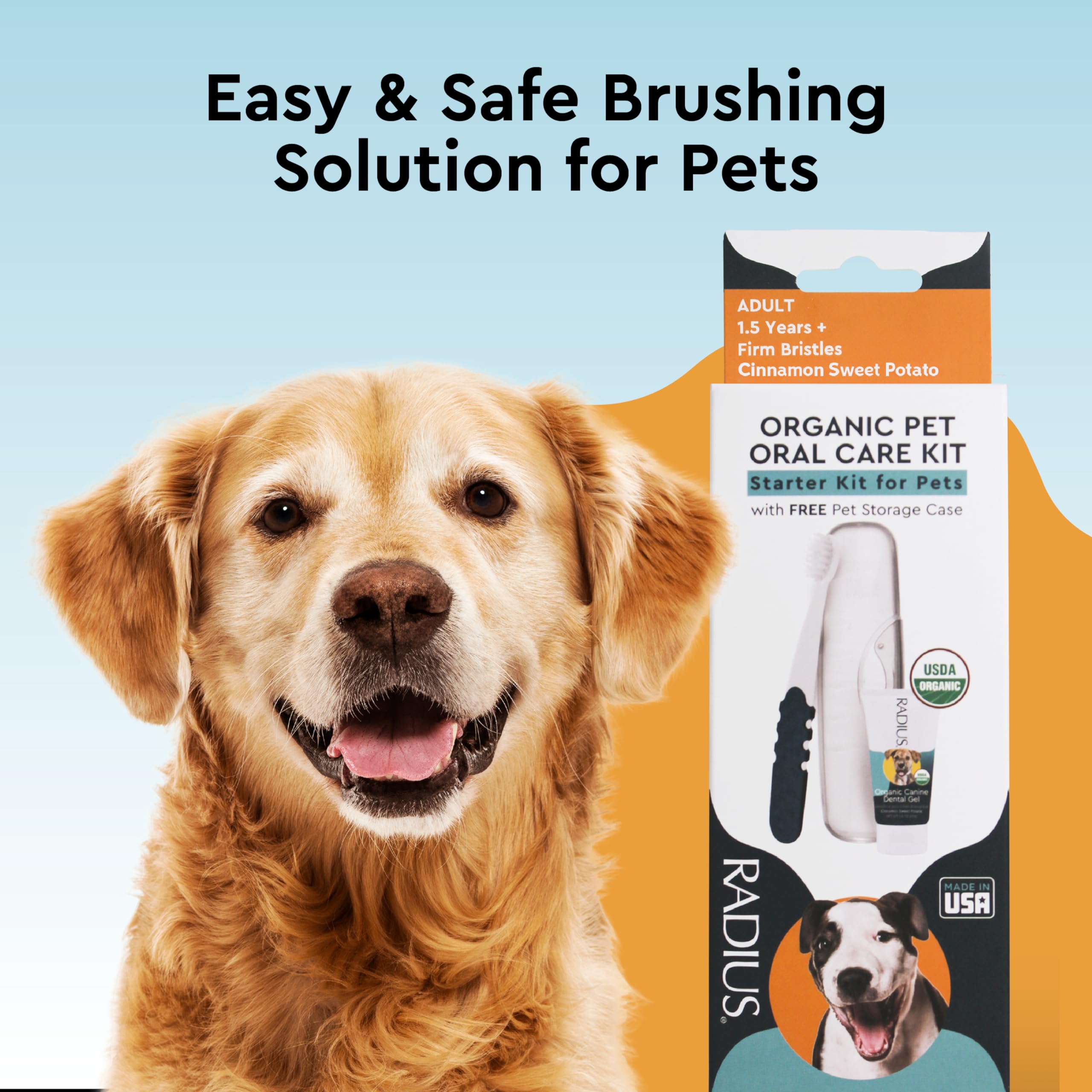RADIUS canine paste 0.8oz tube for fresh breath and easy daily use