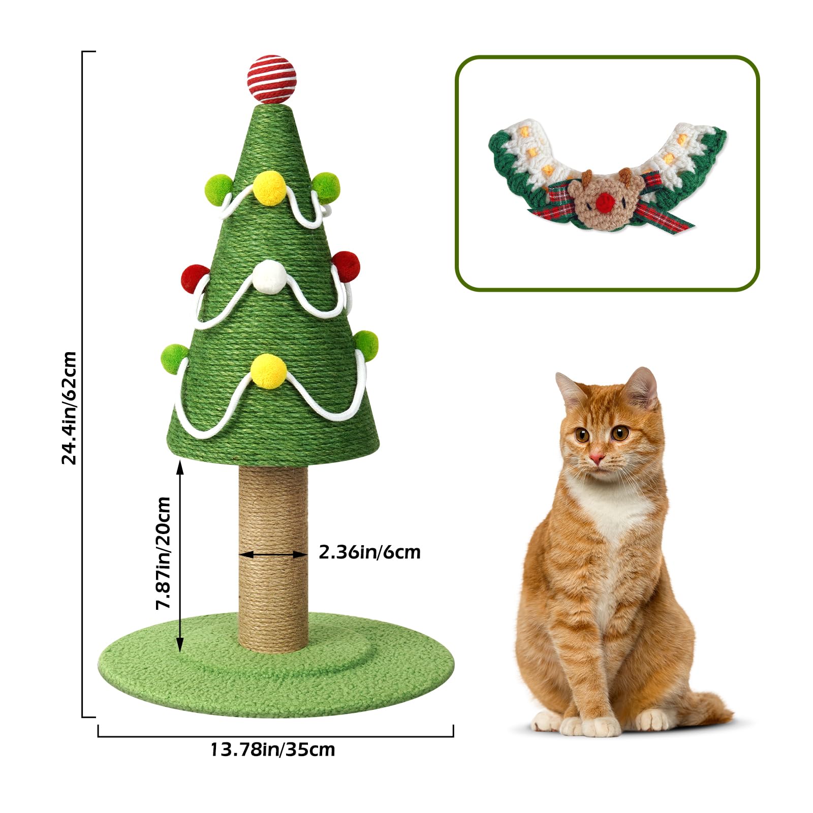 RAIN QUEEN Christmas Cat Collar included for festive playtime