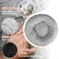 RAINFLOW cat bed round anti-slip bottom keeps the bed in place during play.