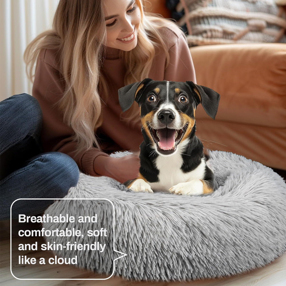 RAINFLOW cat bed round-donut washable materials enable quick cleaning