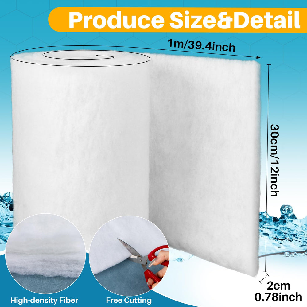 RAINFLOW MAQIHAN filter pad rolled view highlights easy storage and uniform thickness.