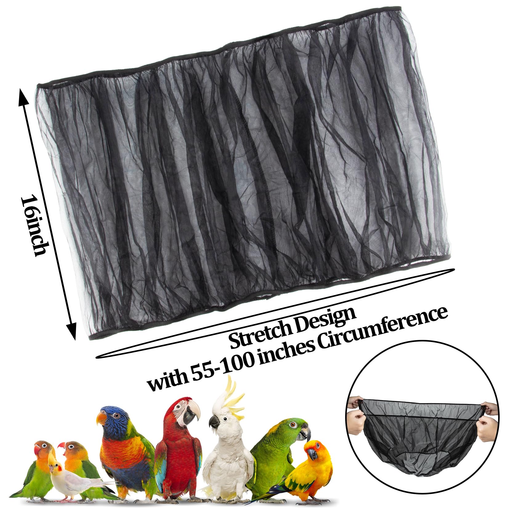 RAINFLOW nylon mesh seed catcher with breathable design helps mess reduction.