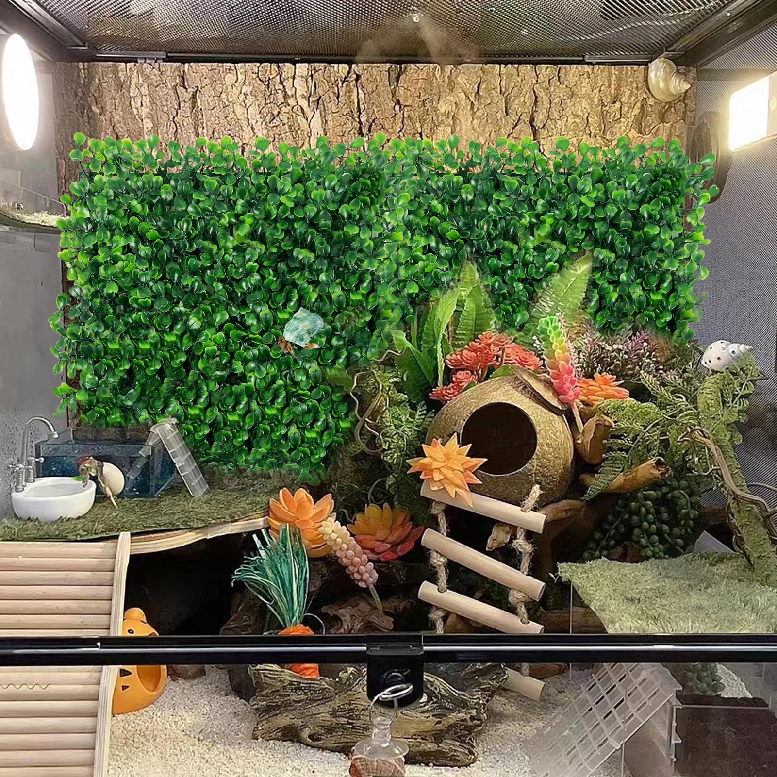 Rainmae installation-ready mat with suction cups simplifies tank setup.