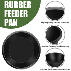 Rainmae rubber feeder pan durable rubber close-up shows unbreakable material in cold weather
