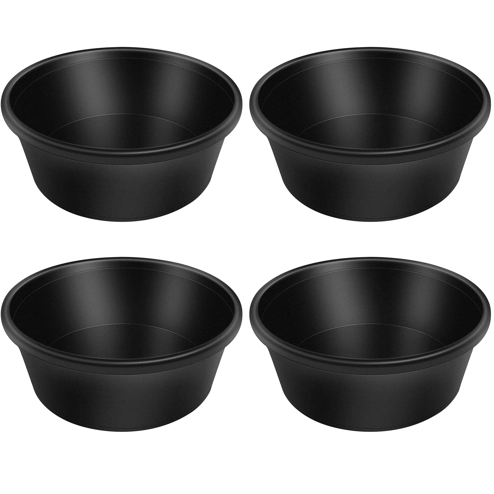 Rainmae rubber feeder pan packaging shows a four-pack set for versatile farm use