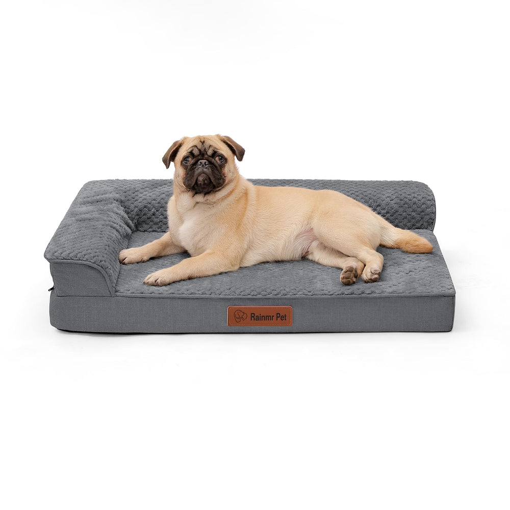 Rainmr orthopedic dog bed front view highlighting medium size for comfortable rest