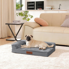 Rainmr orthopedic dog bed side profile with dimensions for proper fit