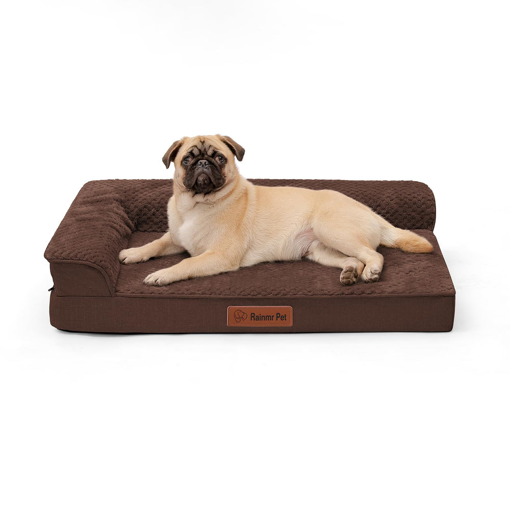 Rainmr orthopedic memory foam core contours to your dog's body for comfortable support.