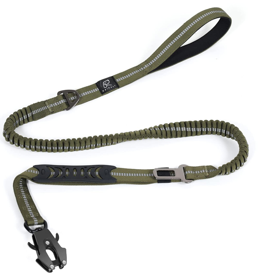 Raipult Tactical Leash with frog clip offers secure quick-release control for strong dogs.