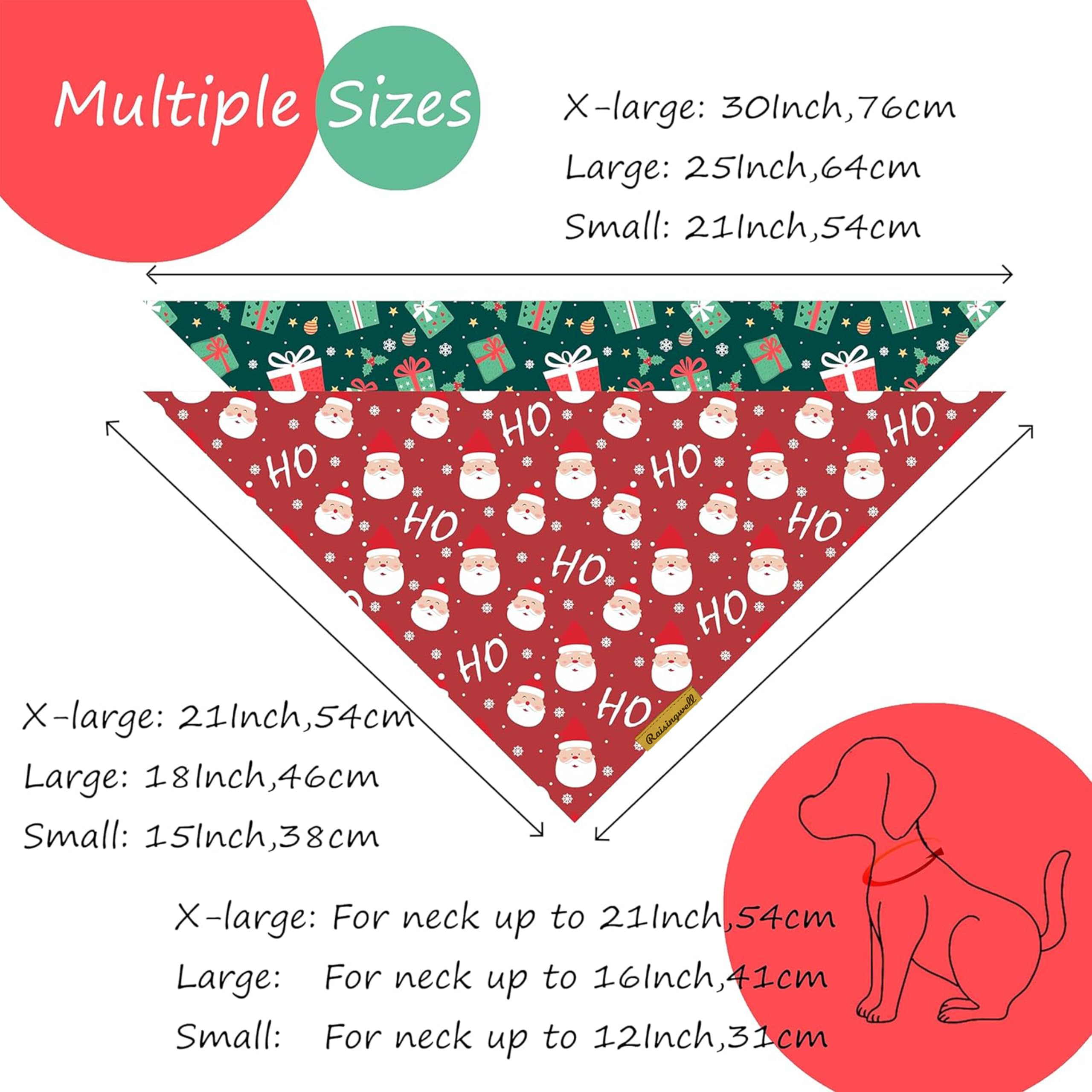 Raisingwell Christmas bandana with reindeer pattern adds playful holiday charm