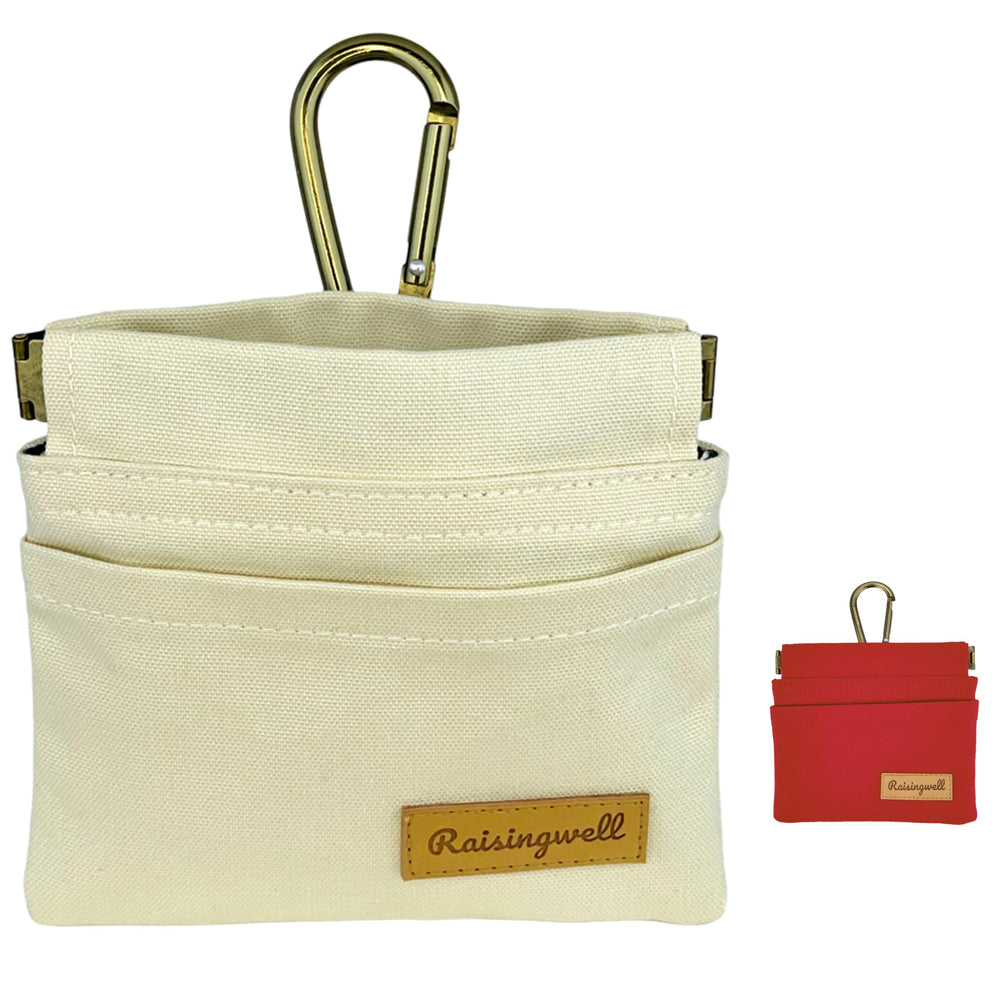 Raisingwell dog treat pouch compact pocket design for hands-free training on walks