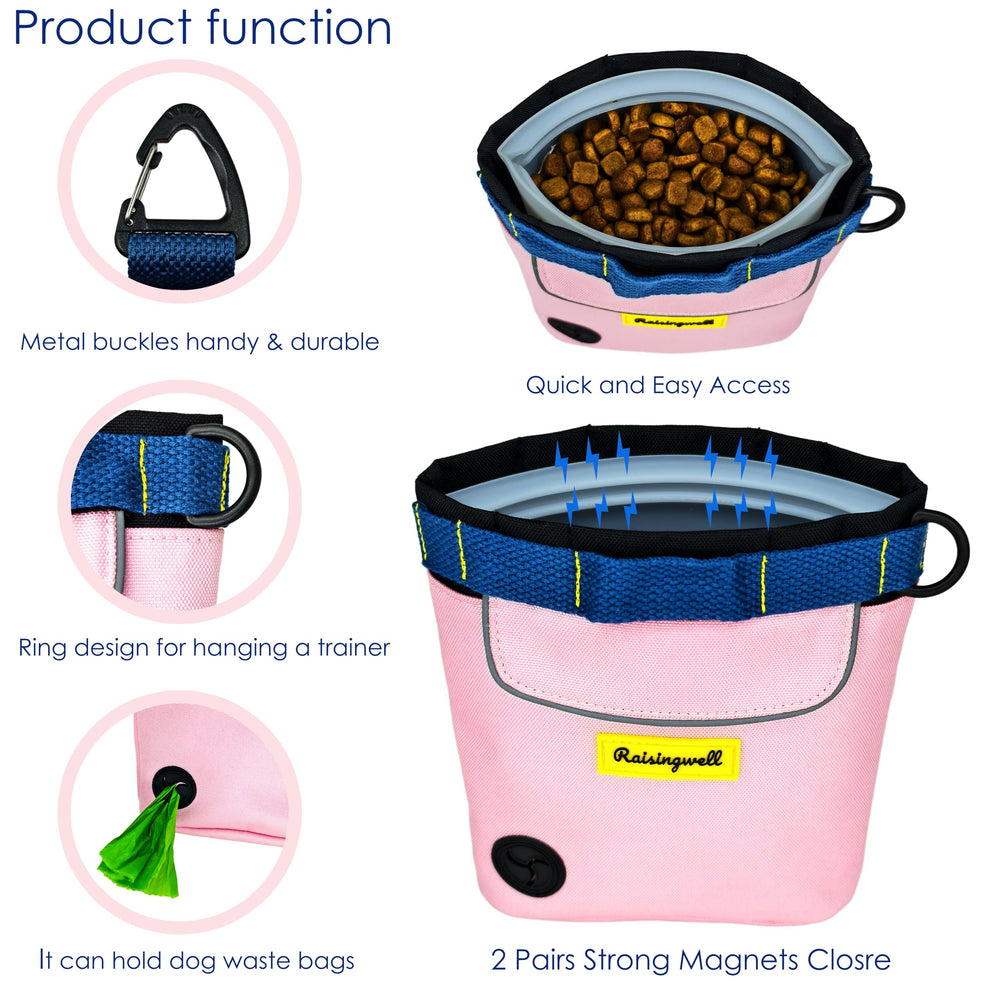 Raisingwell magnetic closure pouch helps prevent spills during active training.