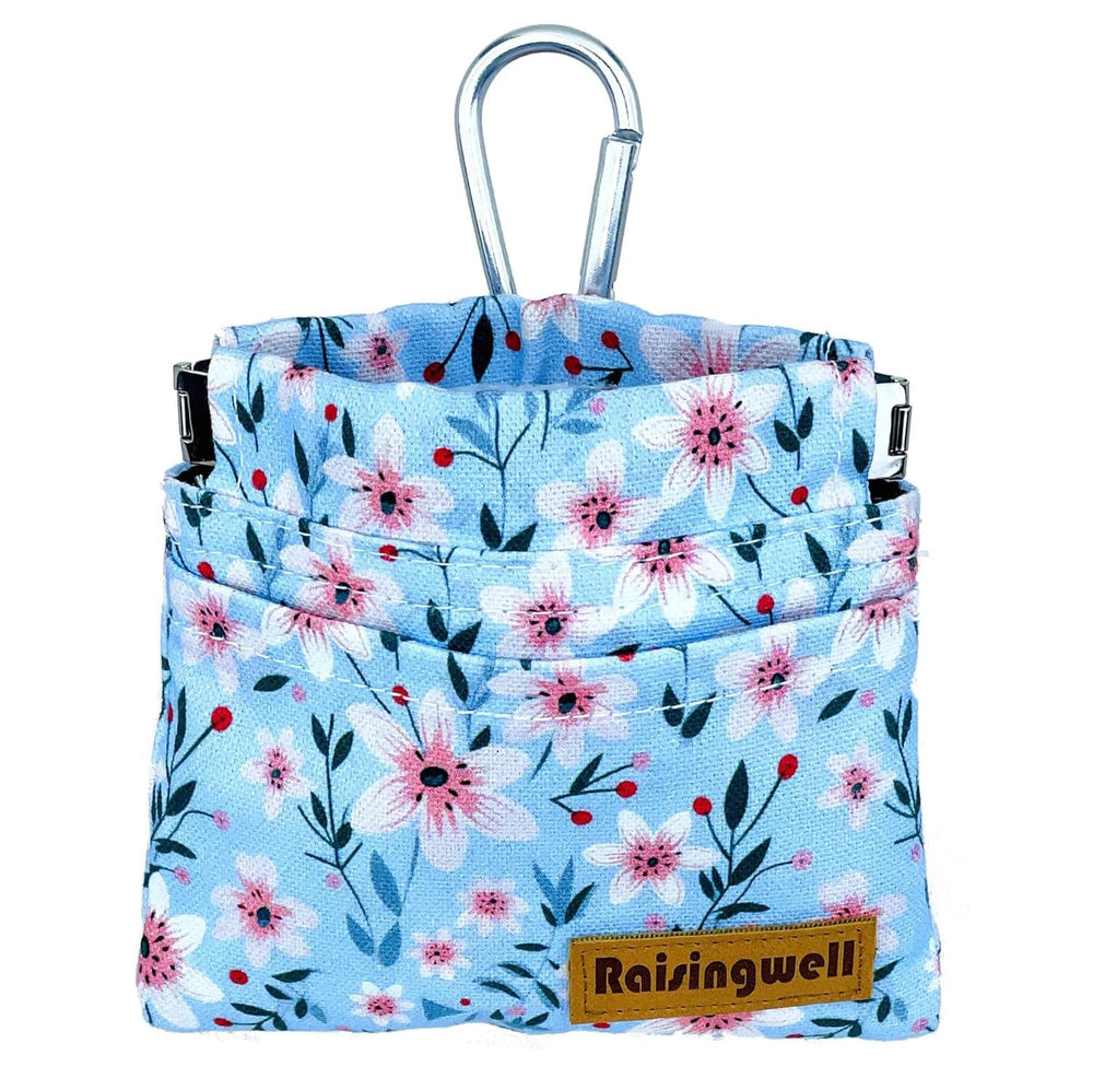 Raisingwell dog treat pouch with one-handed design for quick snacks on the go