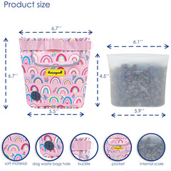 Raisingwell silicone bag inside keeps treats fresh and clean on outdoor training sessions.