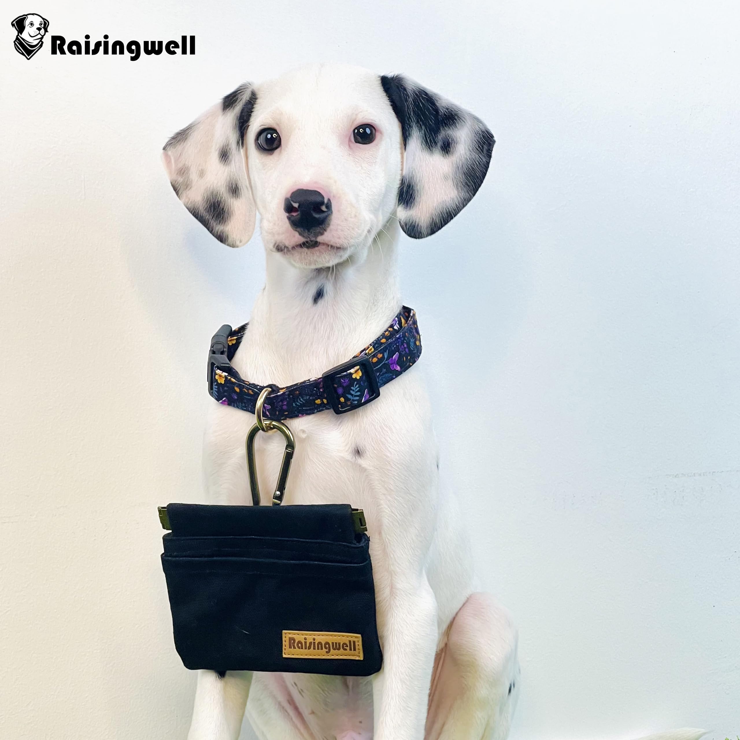 Raisingwell dog treat pouch constructed from washable cotton for easy care.