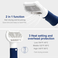 RAIWAV 3-in-1 dryer brush-in-use demonstrates detangling and gentle grooming.