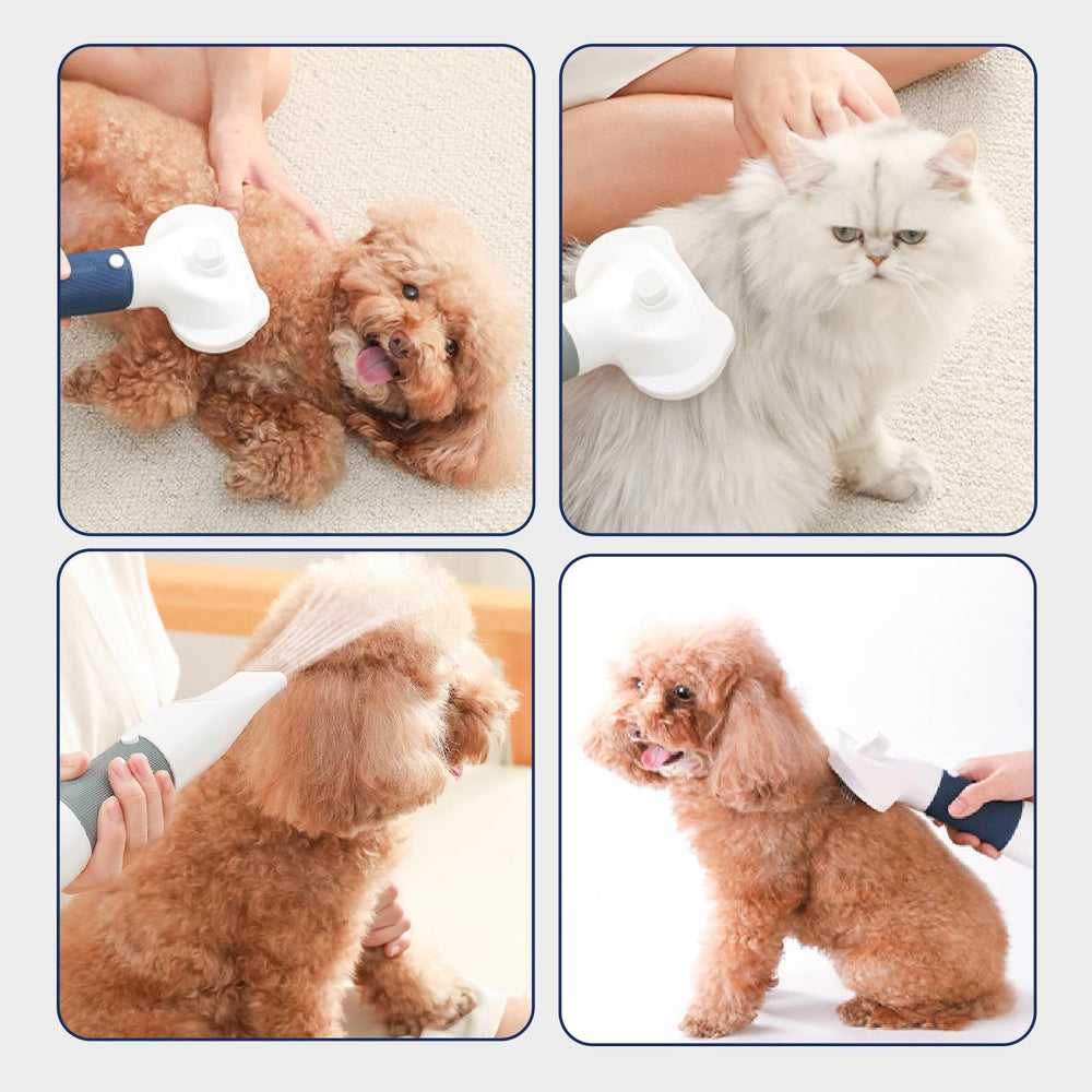 RAIWAV bath-time-use scenario showing after-bath grooming.