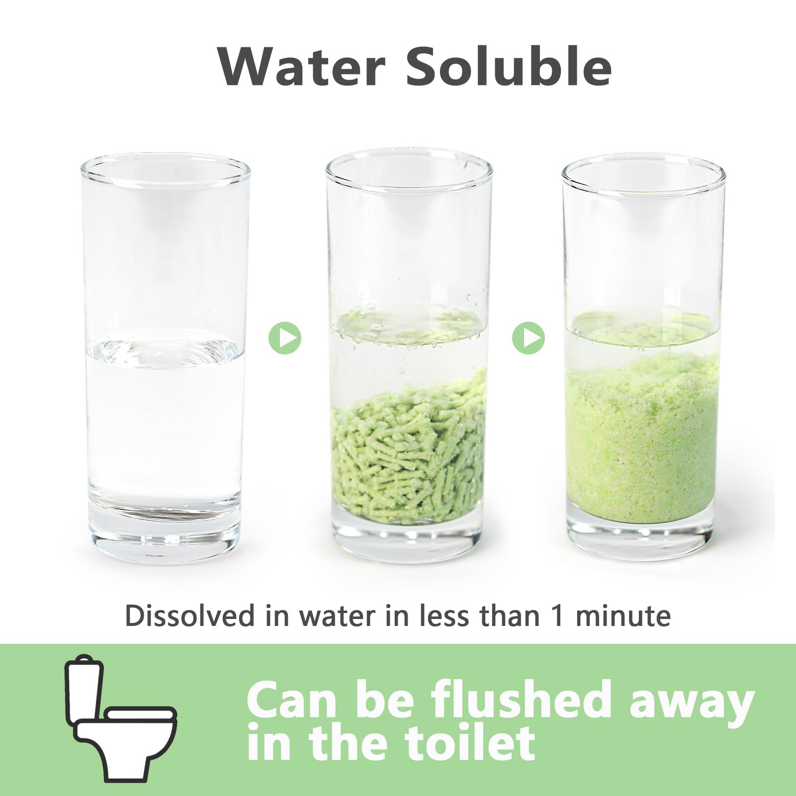 Raki Venus Tofu Cat Litter green tea scent helps neutralize odors.