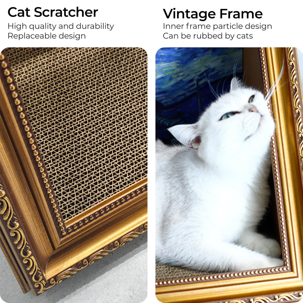 RAKKIHORU Replaceable scratching board extends lifespan and keeps cats engaged.