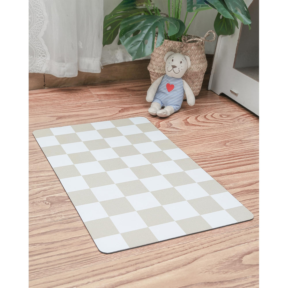 Ralxion checkered dog feeding mat close-up fabric texture for daily use