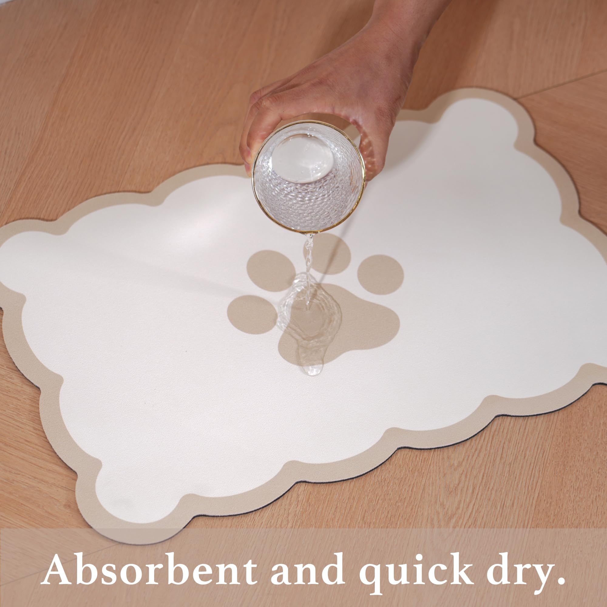 Ralxion mat designed for water bowls and dispensers; 14x19 inches.