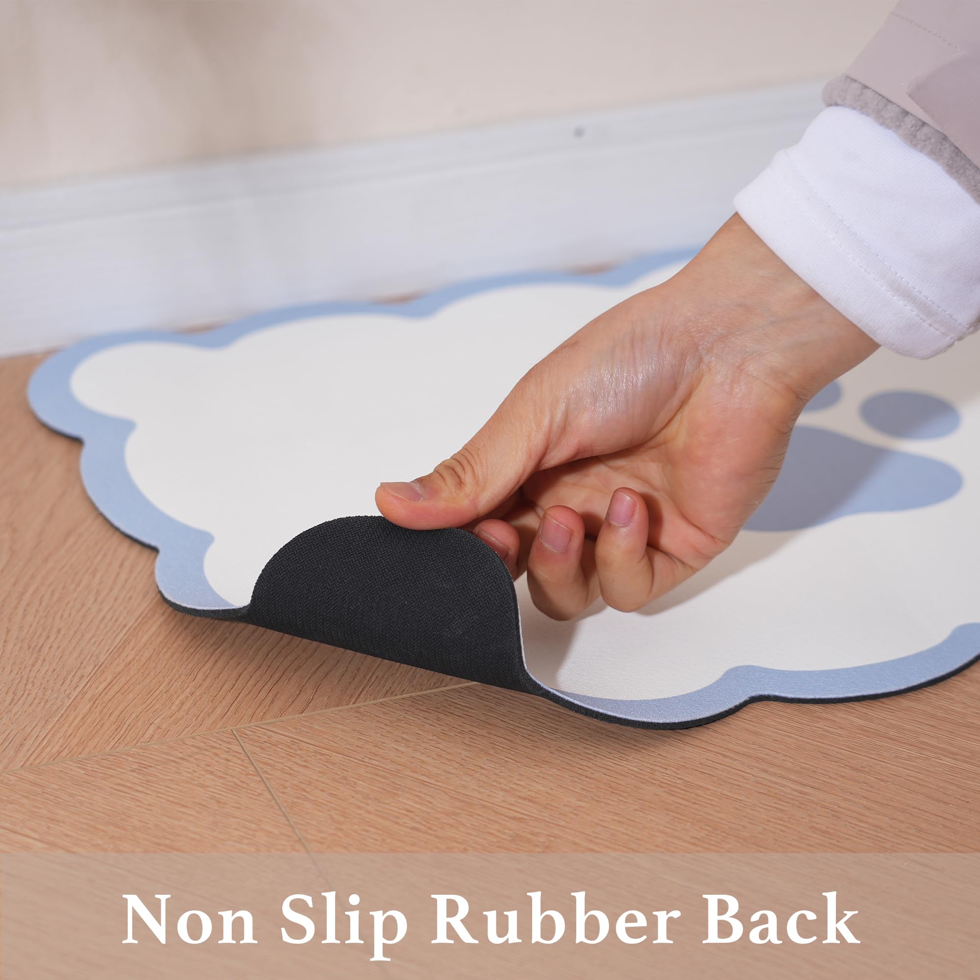 Ralxion scalloped-dog-feeding-mat easy-clean-hand-wash surface.