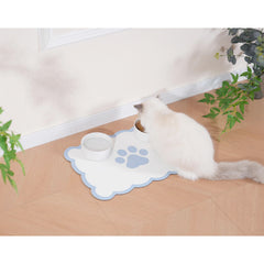 Ralxion scalloped-dog-feeding-mat rubber-back-grip prevents slipping.