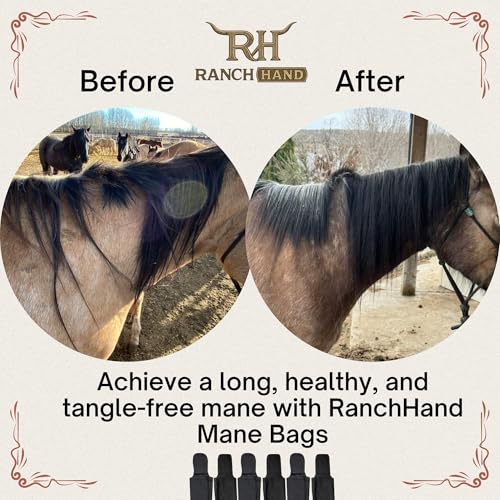 Ranch Hand Mane Bags provide secure, comfortable wear on mane