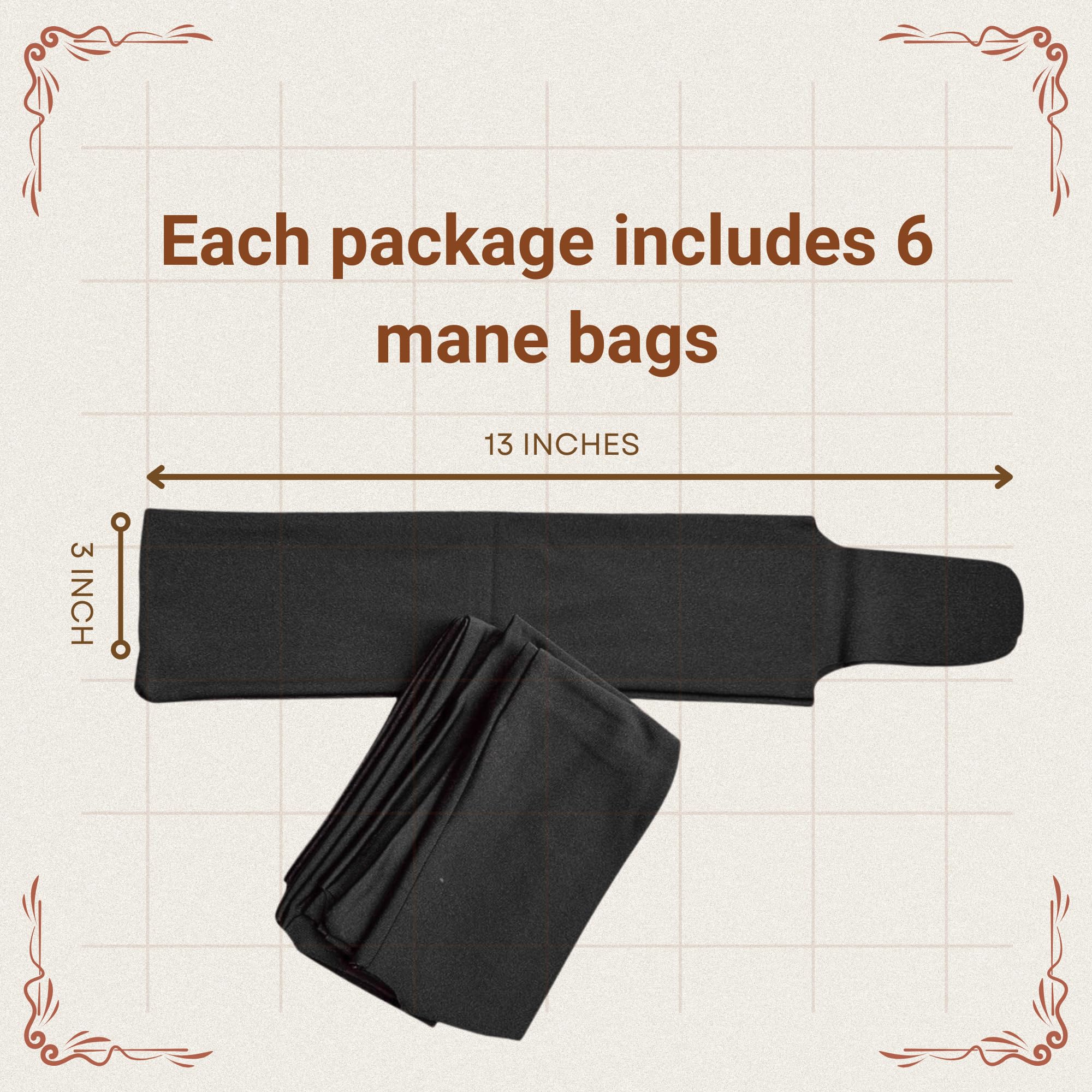 Ranch Hand Mane Bags simple application steps shown for use