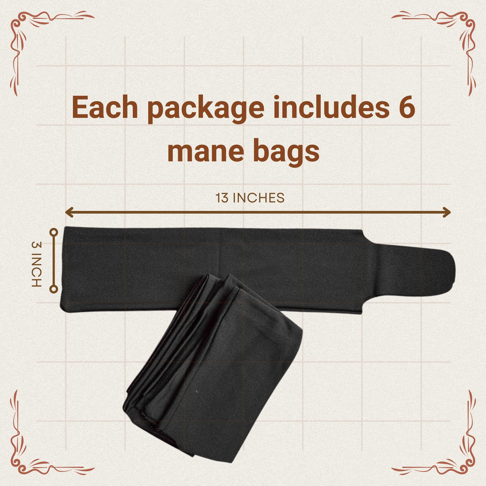 Ranch Hand Mane Bags simple application steps shown for use
