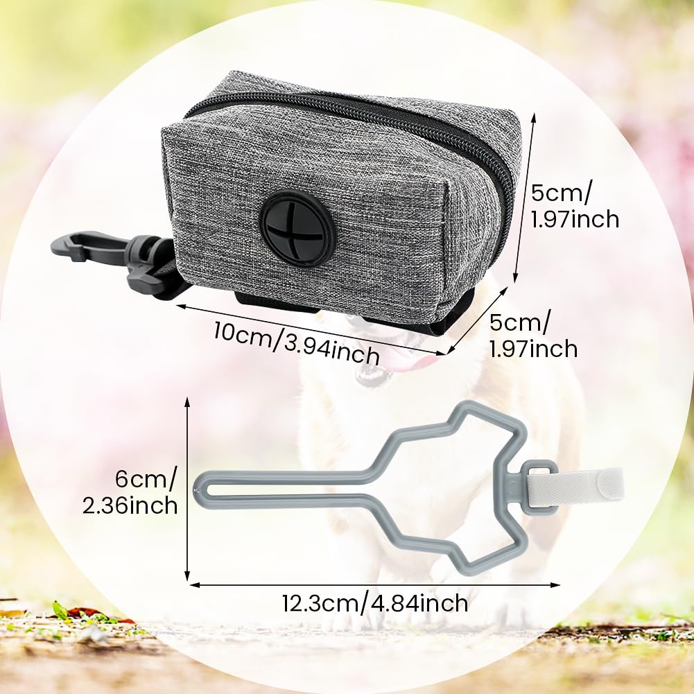 Ranjaner gray leash clip dispenser provides easy bag access on every stroll.