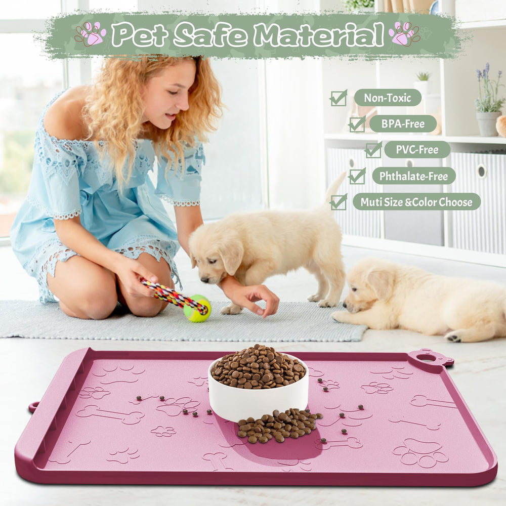 RAOUOEN dog food mat offered in 5 sizes for every pet.
