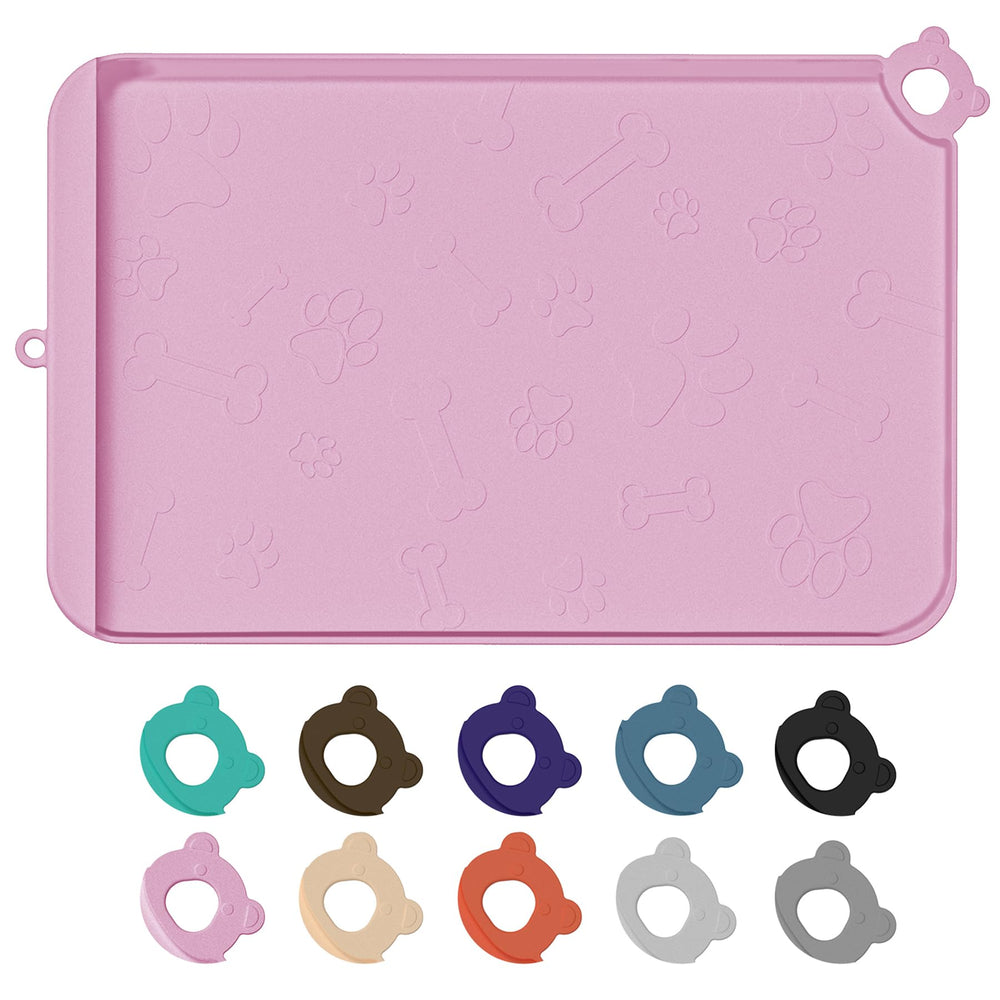 RAOUOEN dog food mat easy wipe-down and quick drying.