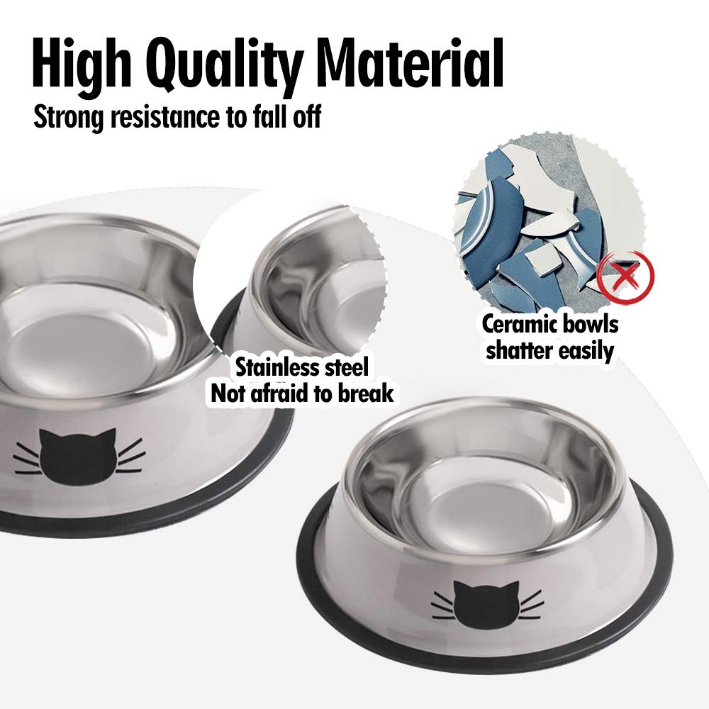 Rapsrk stackable cat bowls ideal for travel and storage