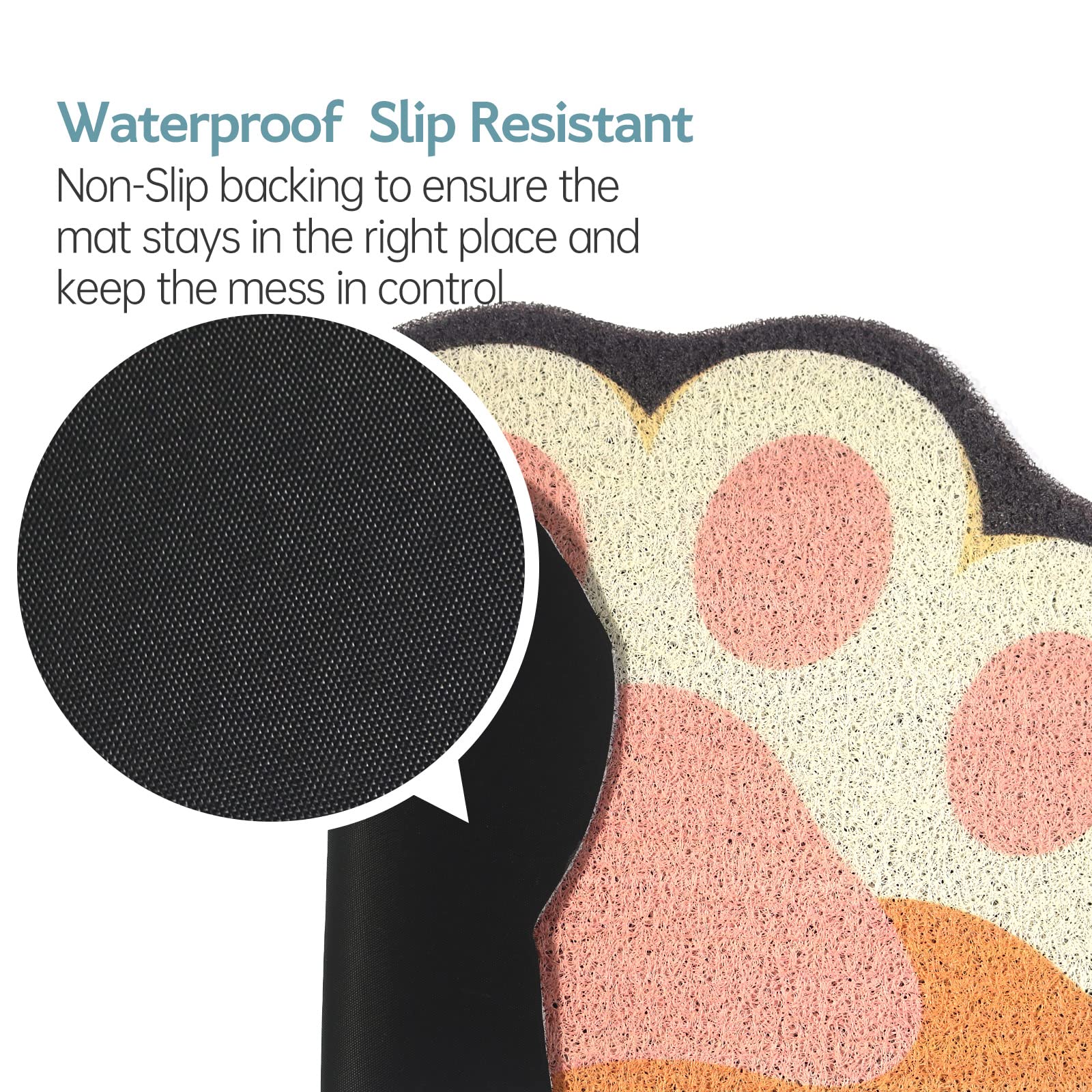Rarenut Easy Clean Litter Mat supports quick shake-off, vacuum, or rinse cleaning.