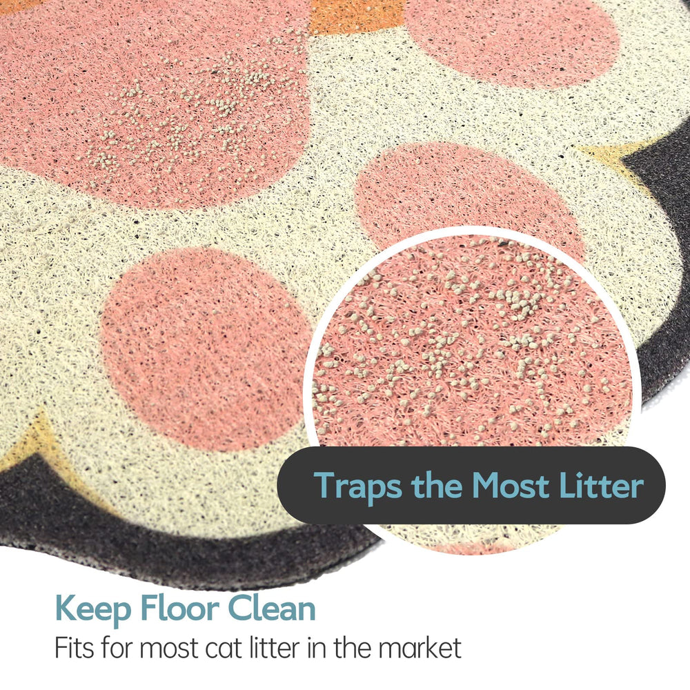 Rarenut Litter Trapping Mat Mesh design reduces mess around the litter box.