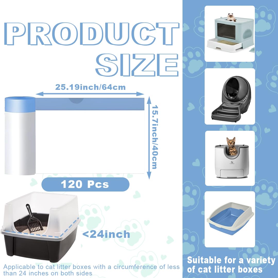 Rastalola full-coverage liner protects standard and top-entry litter boxes during cleaning.