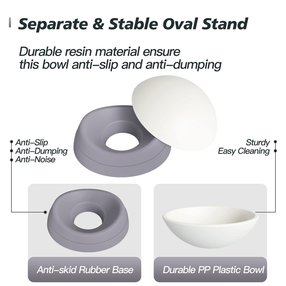 Ravitat elevated cat bowl 17oz capacity suited for small to medium pets