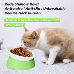 Ravitat elevated cat food bowl showing anti-slip base for stable meals.