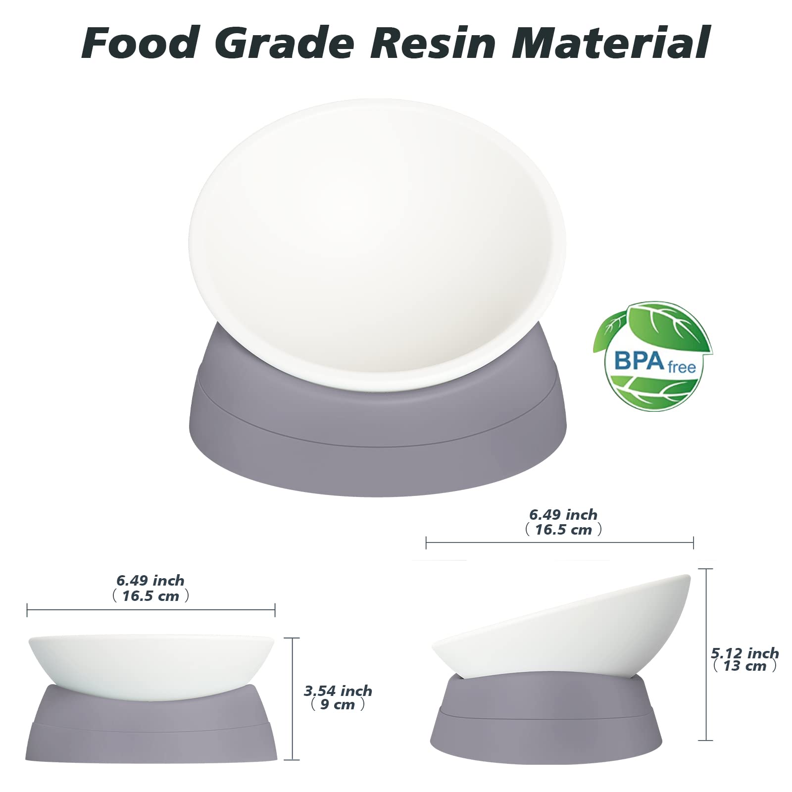 Ravitat elevated cat bowl spine-protection raised height for neck comfort