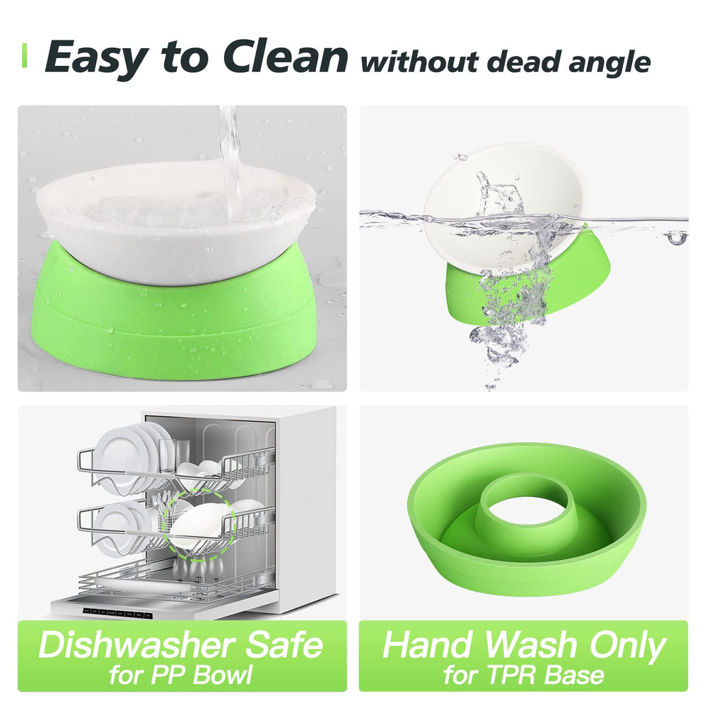 Ravitat elevated cat bowl emphasizes spine-friendly design for neck comfort.