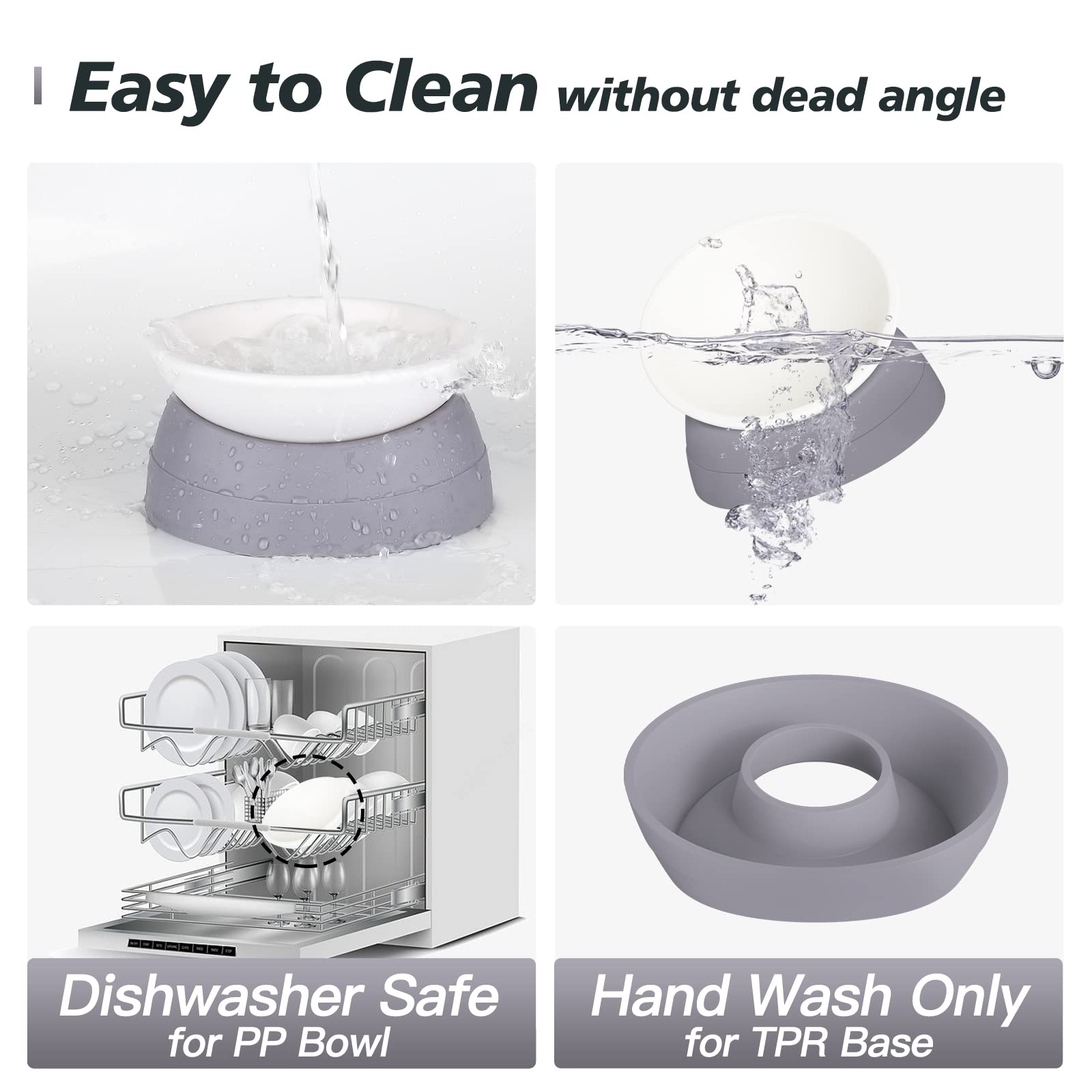 Ravitat elevated cat bowl thickened plastic durability for daily use