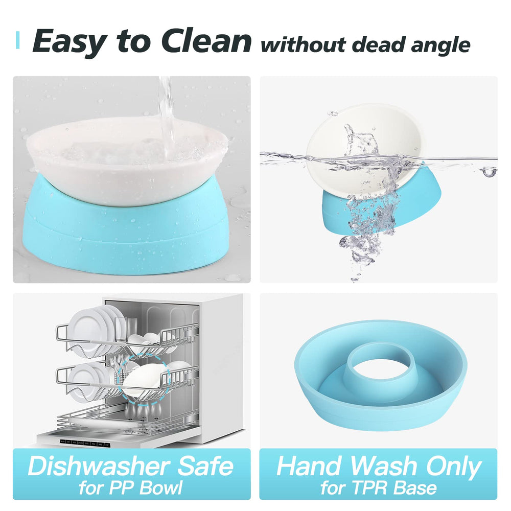 Ravitat wide shallow bowl suits small and flat-faced pets