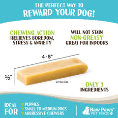 Raw Paws Himalayan Yak Chews close-up highlight hard texture for medium to large dogs