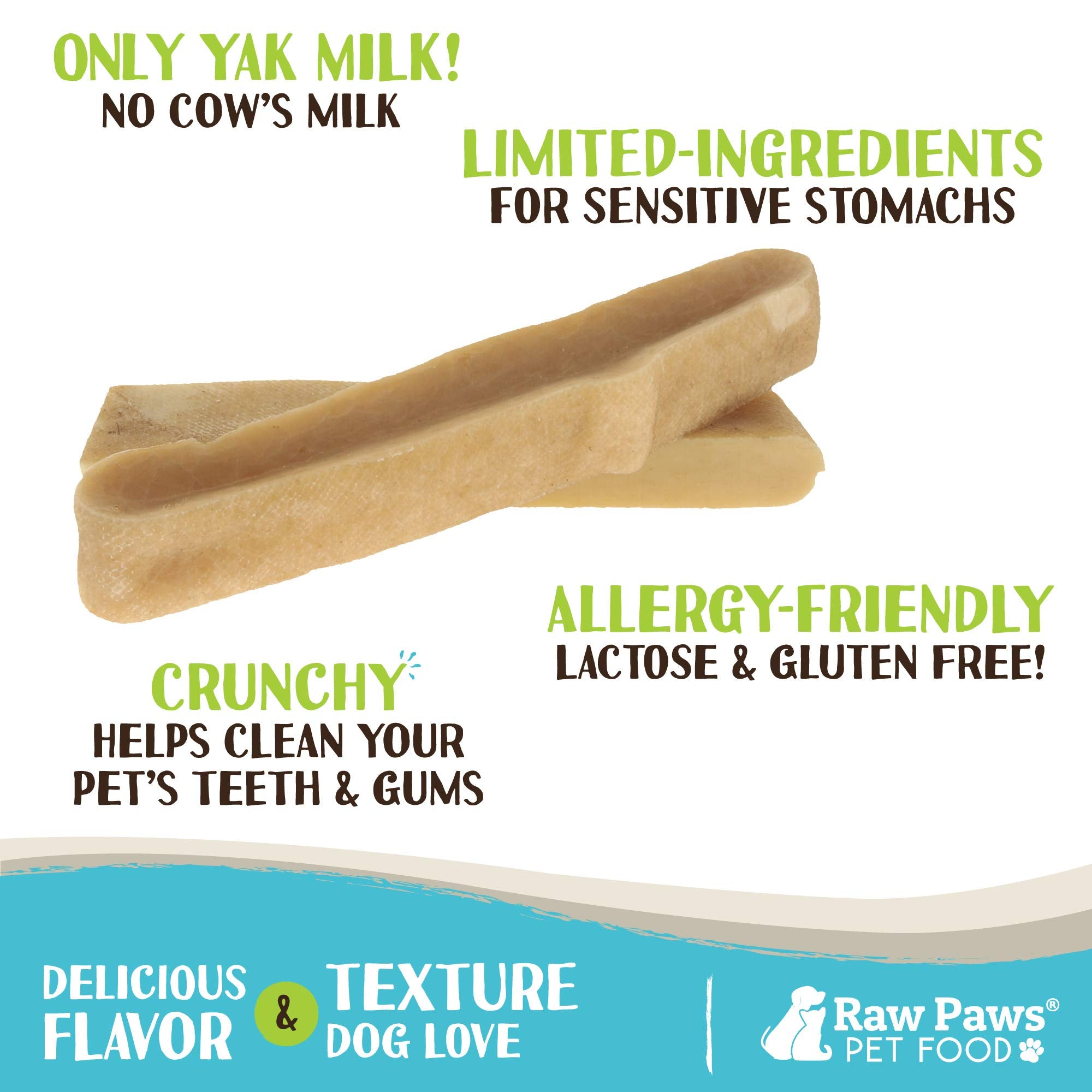 Raw Paws Himalayan yak chews closeup cheese highlights calming natural chewing