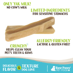 Raw Paws Himalayan yak chews closeup cheese highlights calming natural chewing