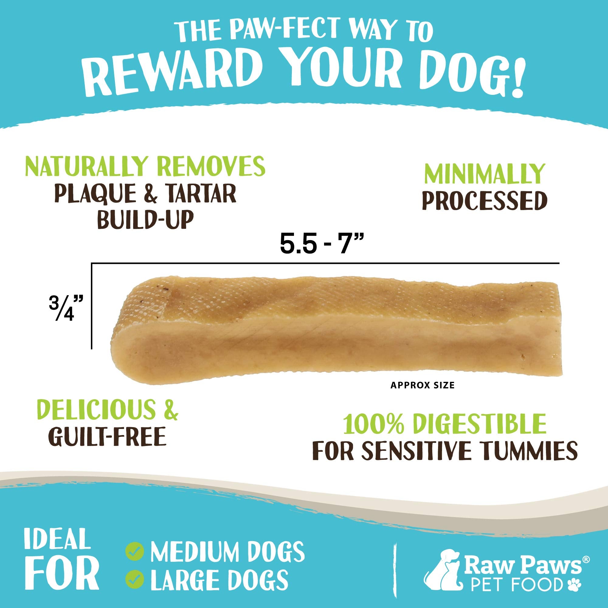 Raw Paws Himalayan yak chews dog chew action shows tough chew for strong chewers