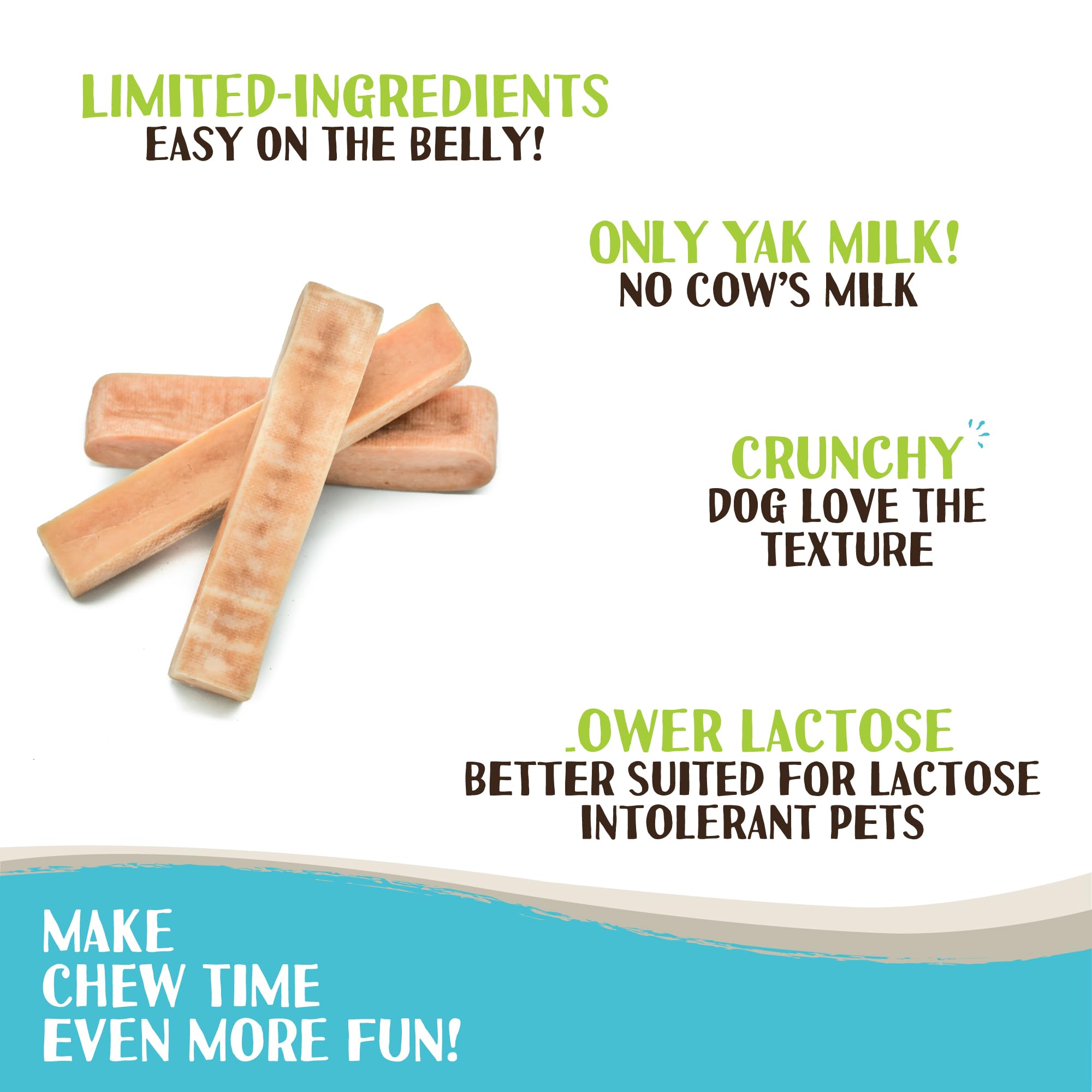 Raw Paws Himalayan Yak Chews on a countertop ready for a long-lasting treat