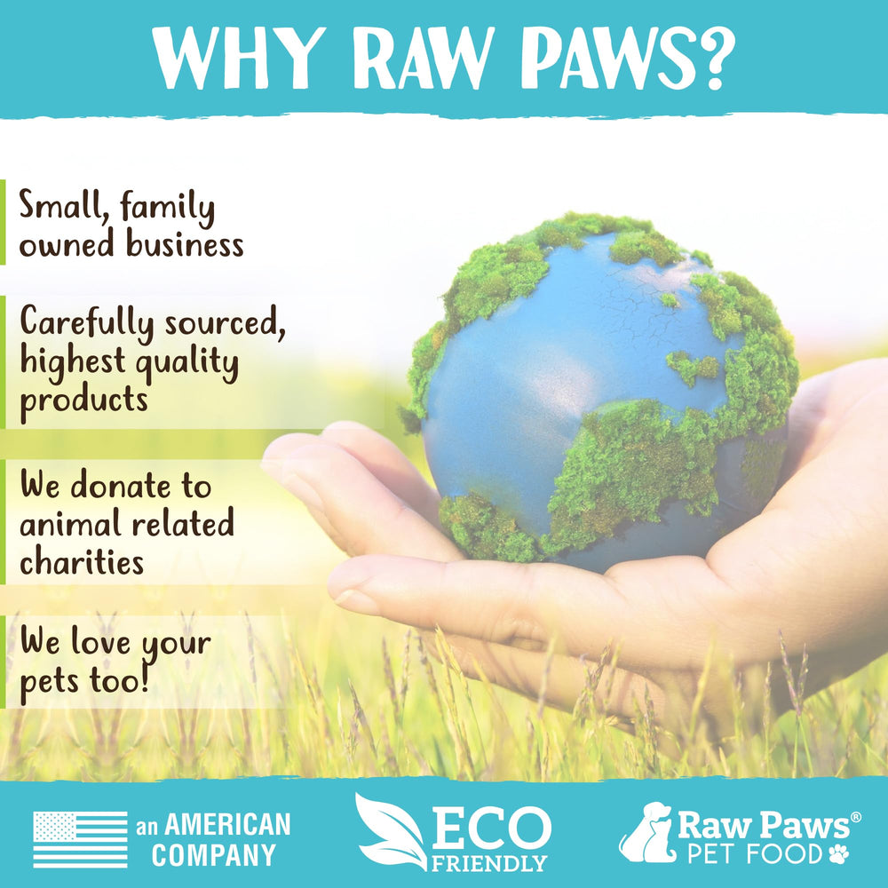Raw Paws ingredient label close-up communicates all-natural beef cheeks