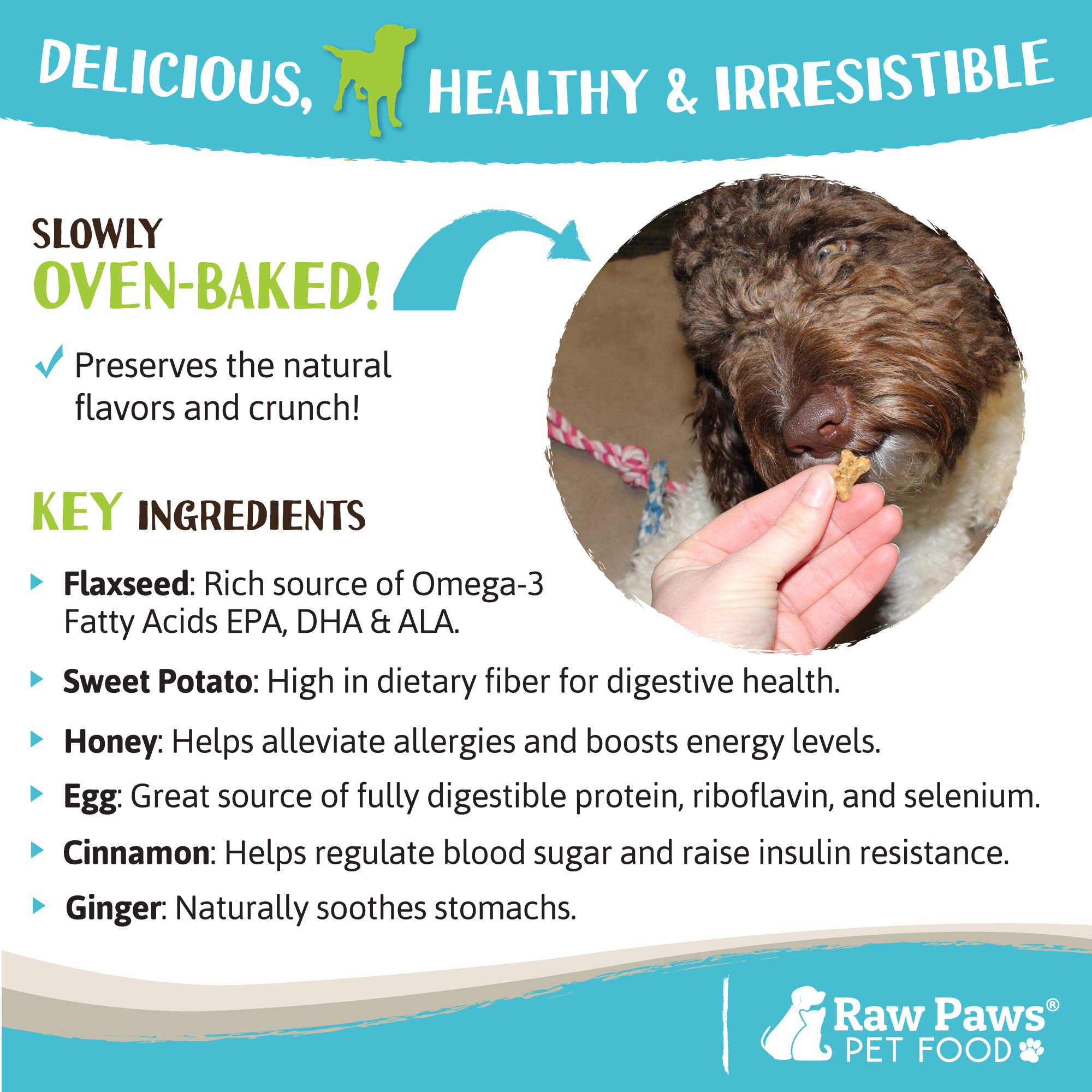 Raw Paws Mini Bones USA baked closeup—made in USA with premium ingredients.